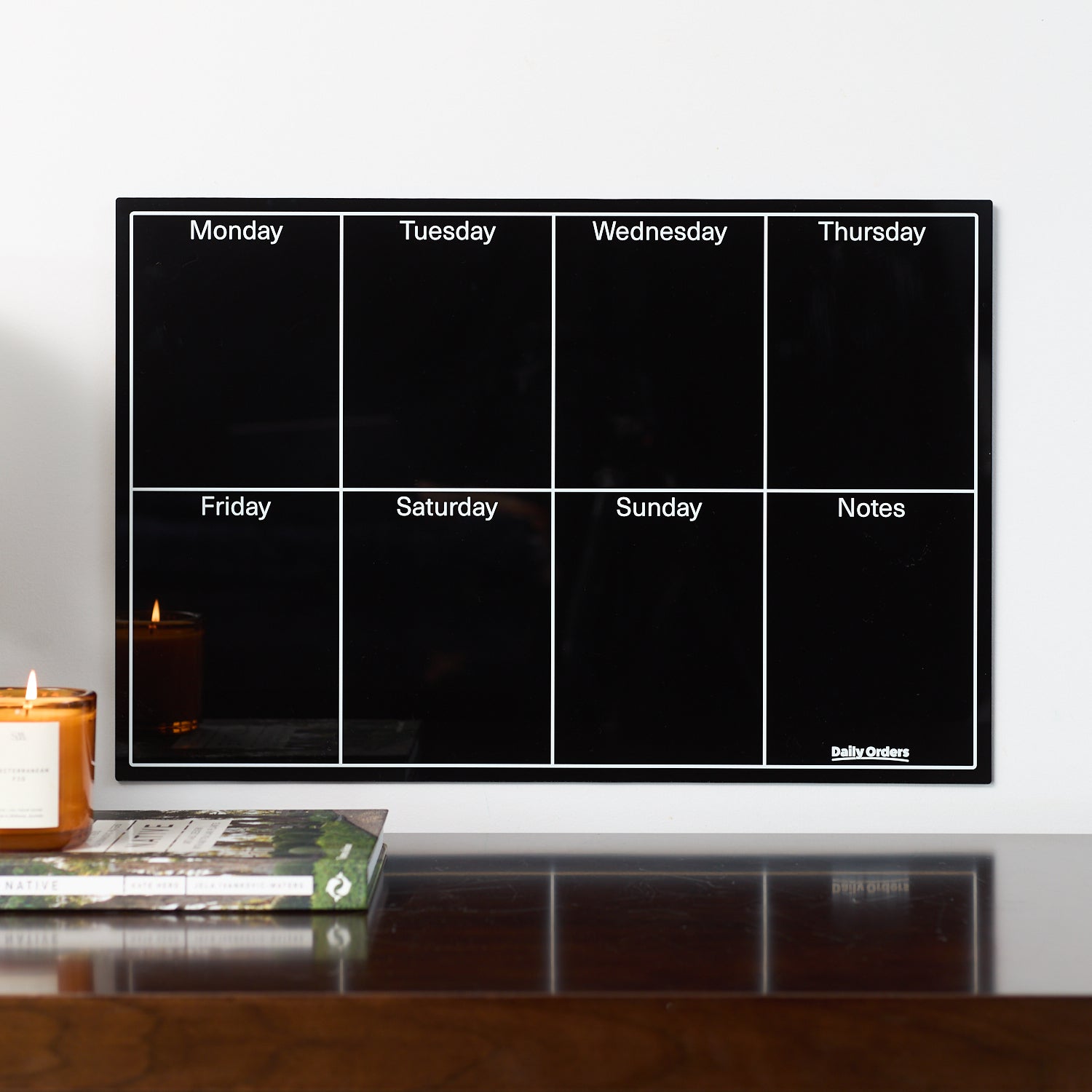 Daily Orders Weekly Planning Support Bundle | S - 40x60cm / Black
