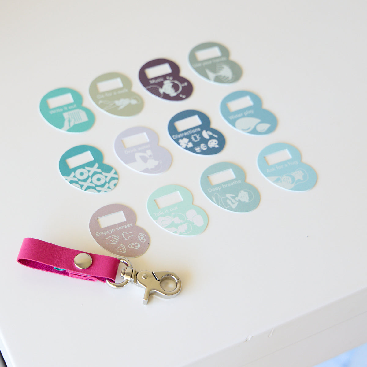 Bag Tags Anxiety Set | Pink