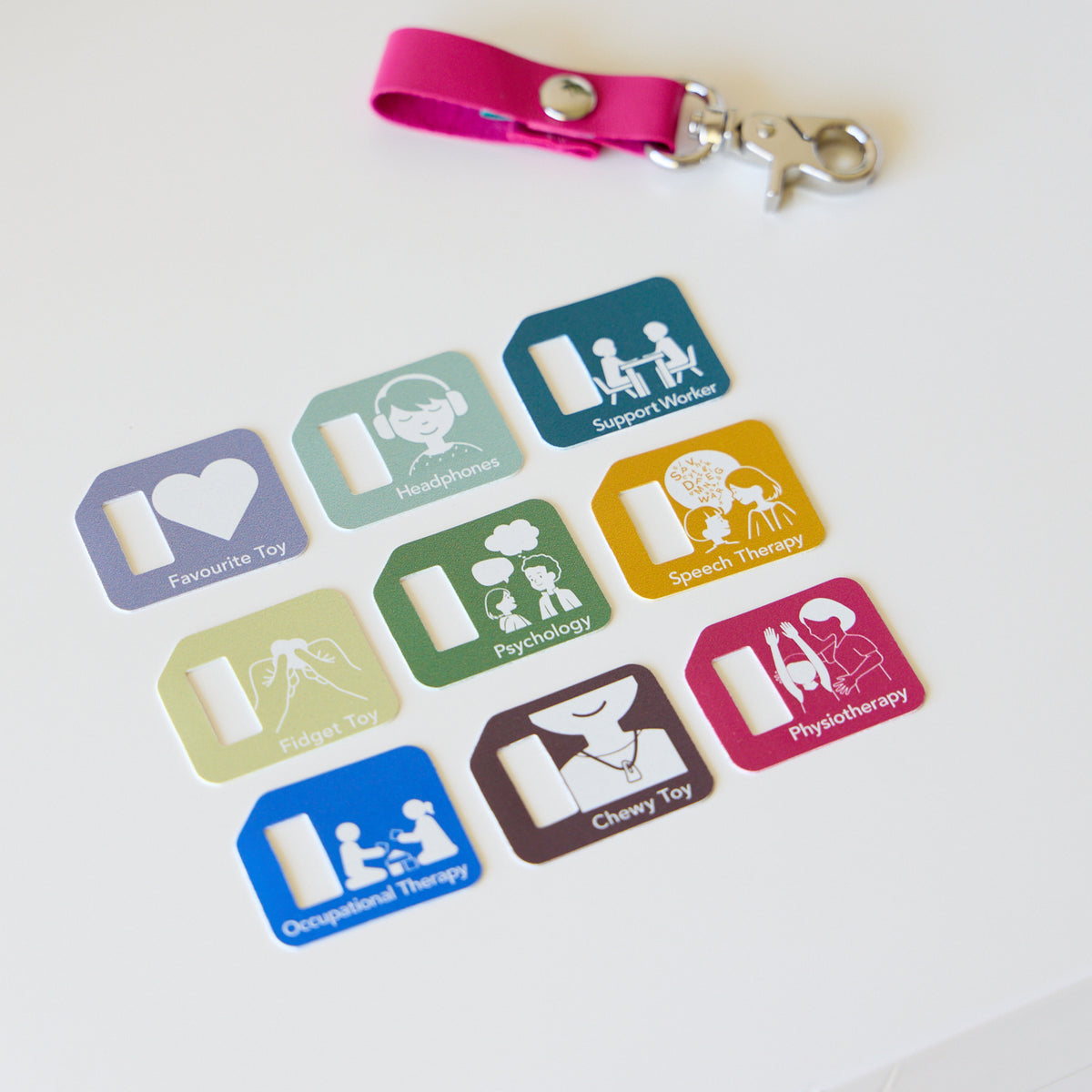 Bag Tags Therapies Set | Pink