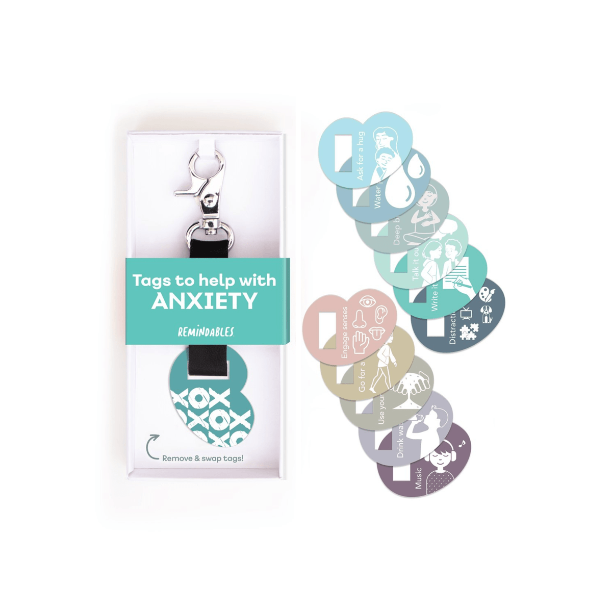 Remindables Kids Bag Tags Ink Bag Tags Anxiety Set | Ink