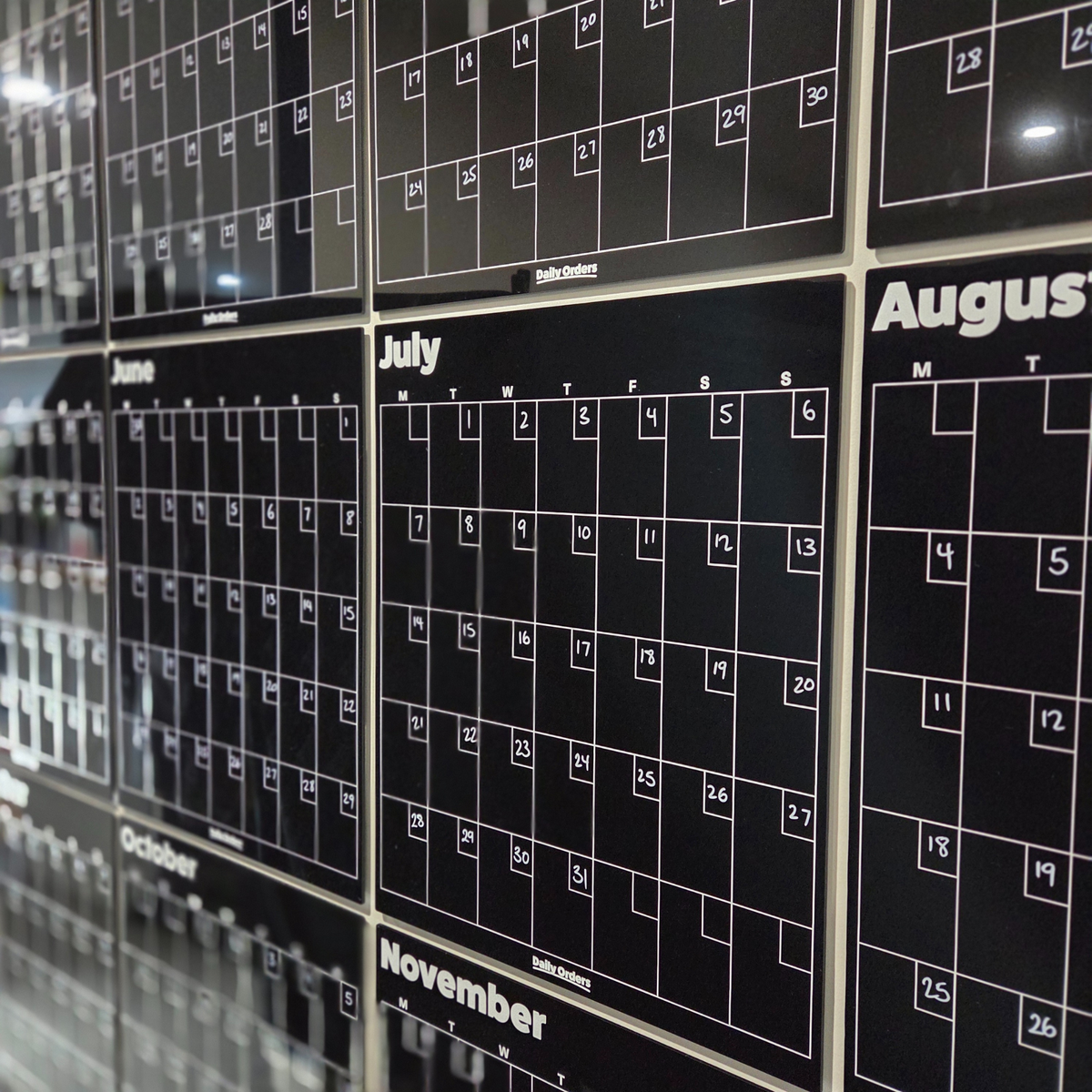 12 Month Planner - Portrait | Portrait | Black