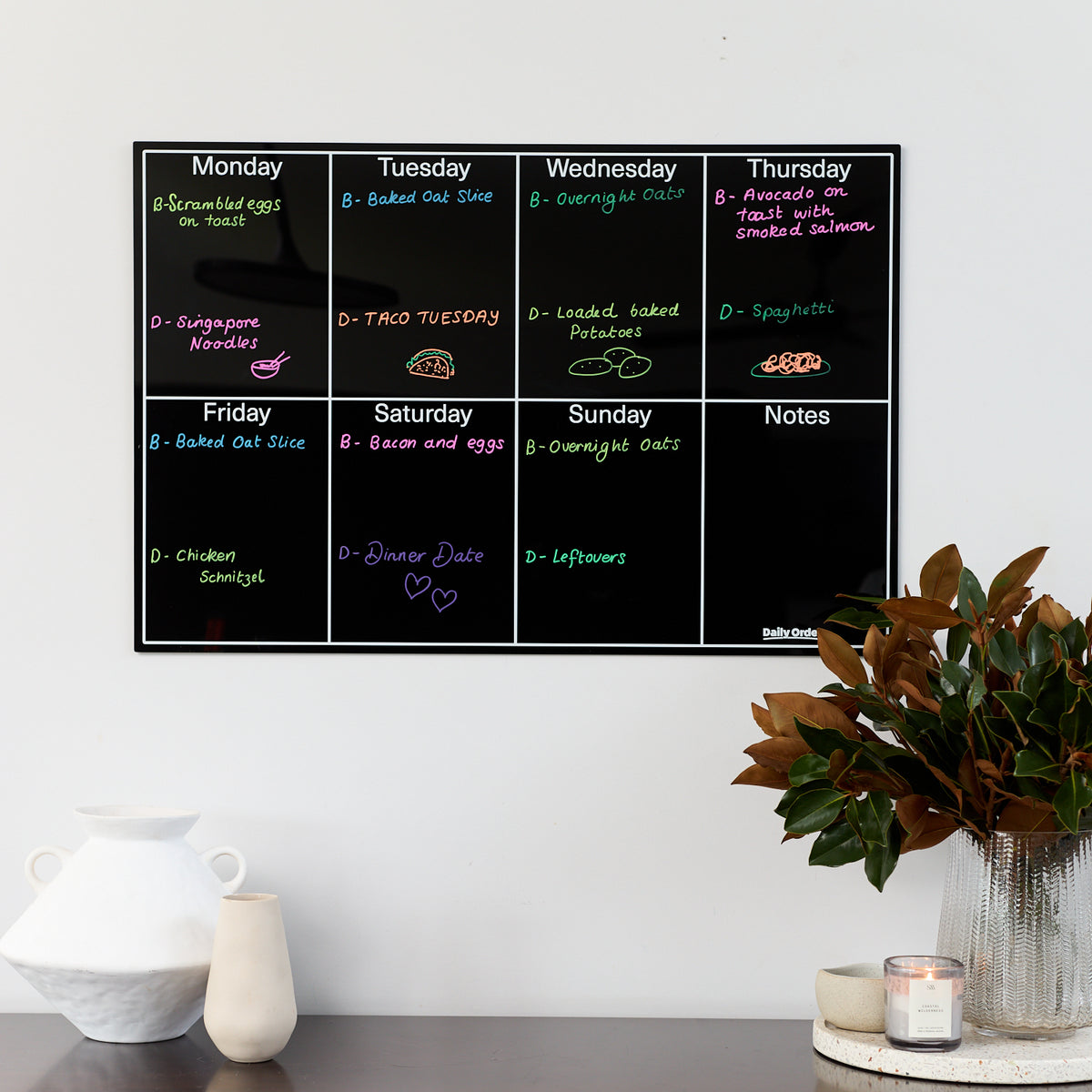 Daily Orders Weekly Planning Support Bundle | M - 60x90cm / Black