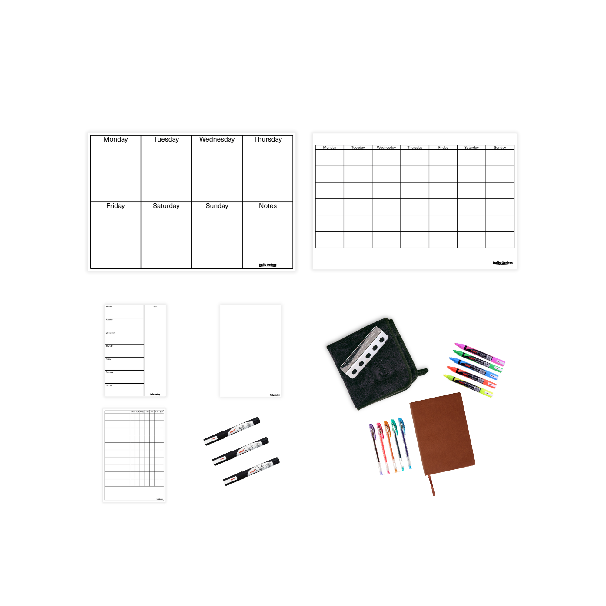 Daily Orders White Mega Planning Bundle | M - 60x90cm / White