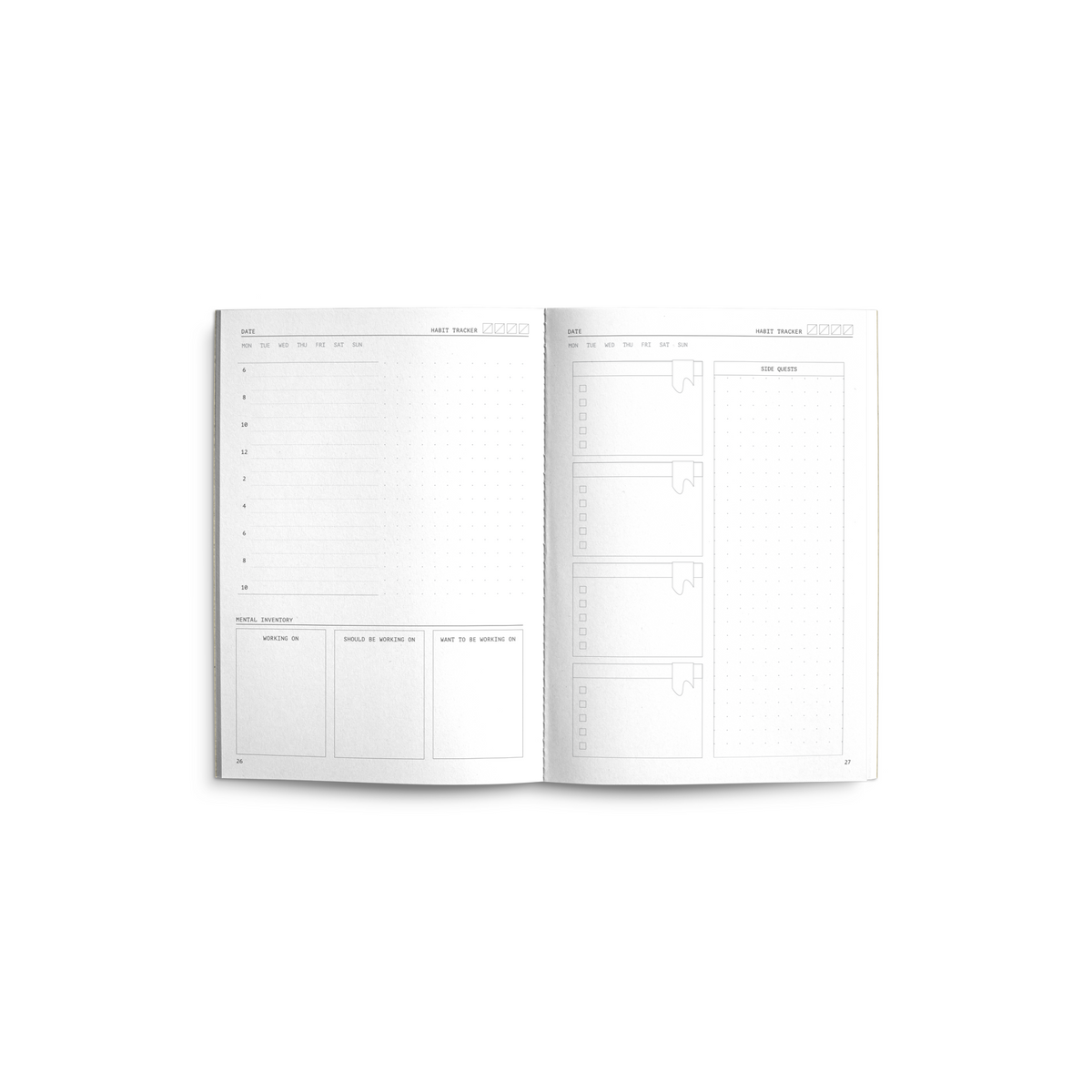 Fast Brain Daily Productivity Planner | Single Notebook | Eucalyptus