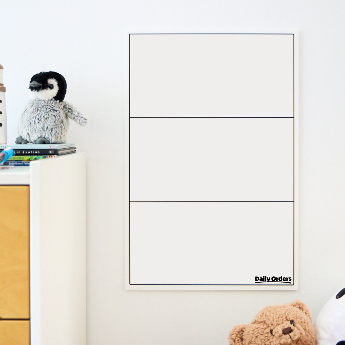 Daily Orders Planner S / White Daily Routine Planner | Portrait | White