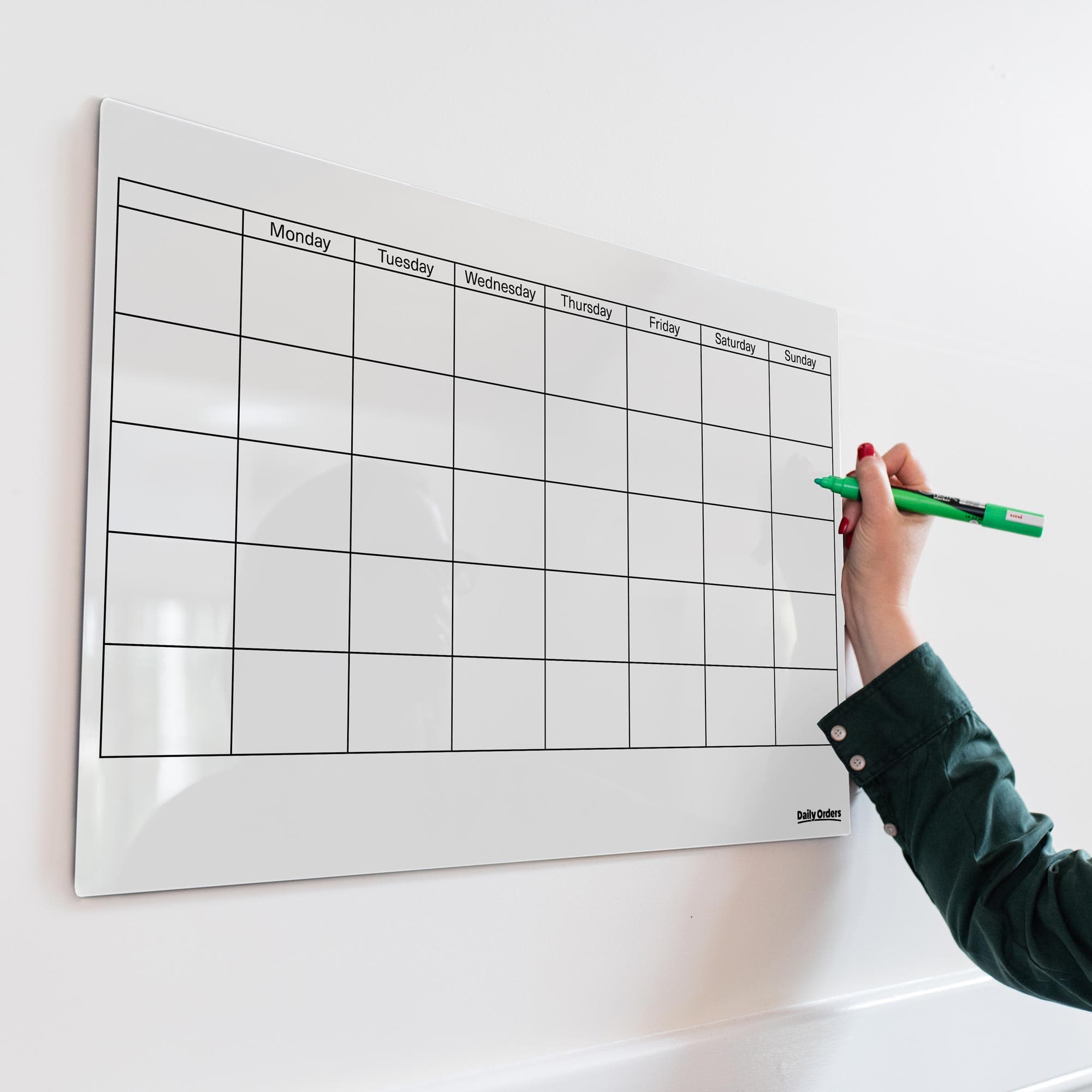 Daily Orders Personalised Wall Planner | S - 40x60cm / White