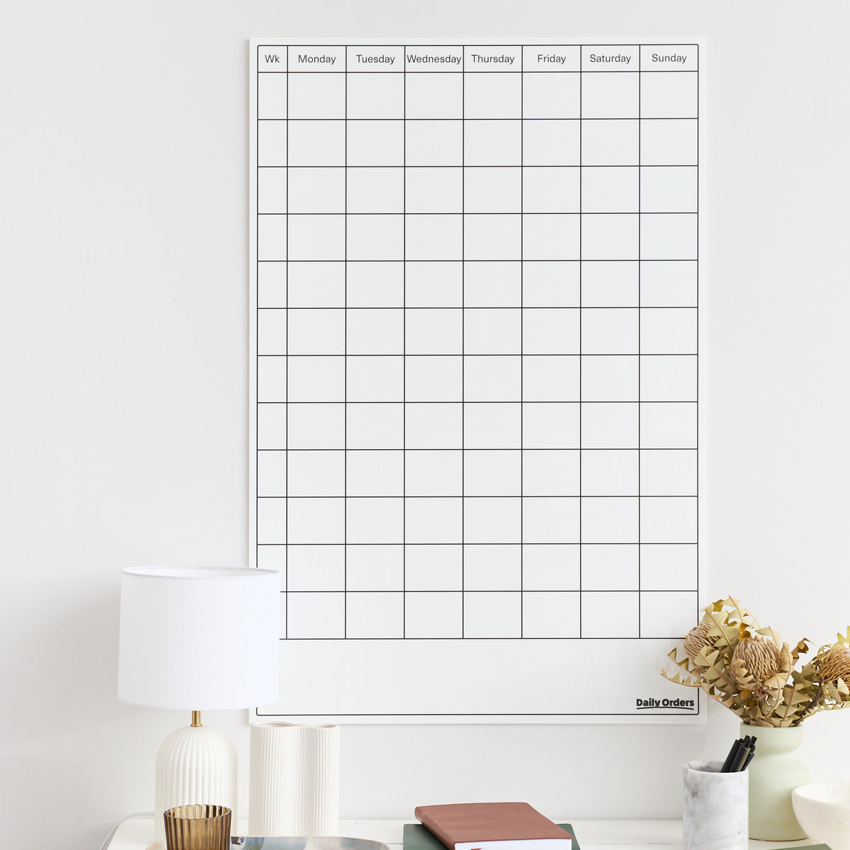 Daily Orders Planner M / White Term Planner | Portrait | White