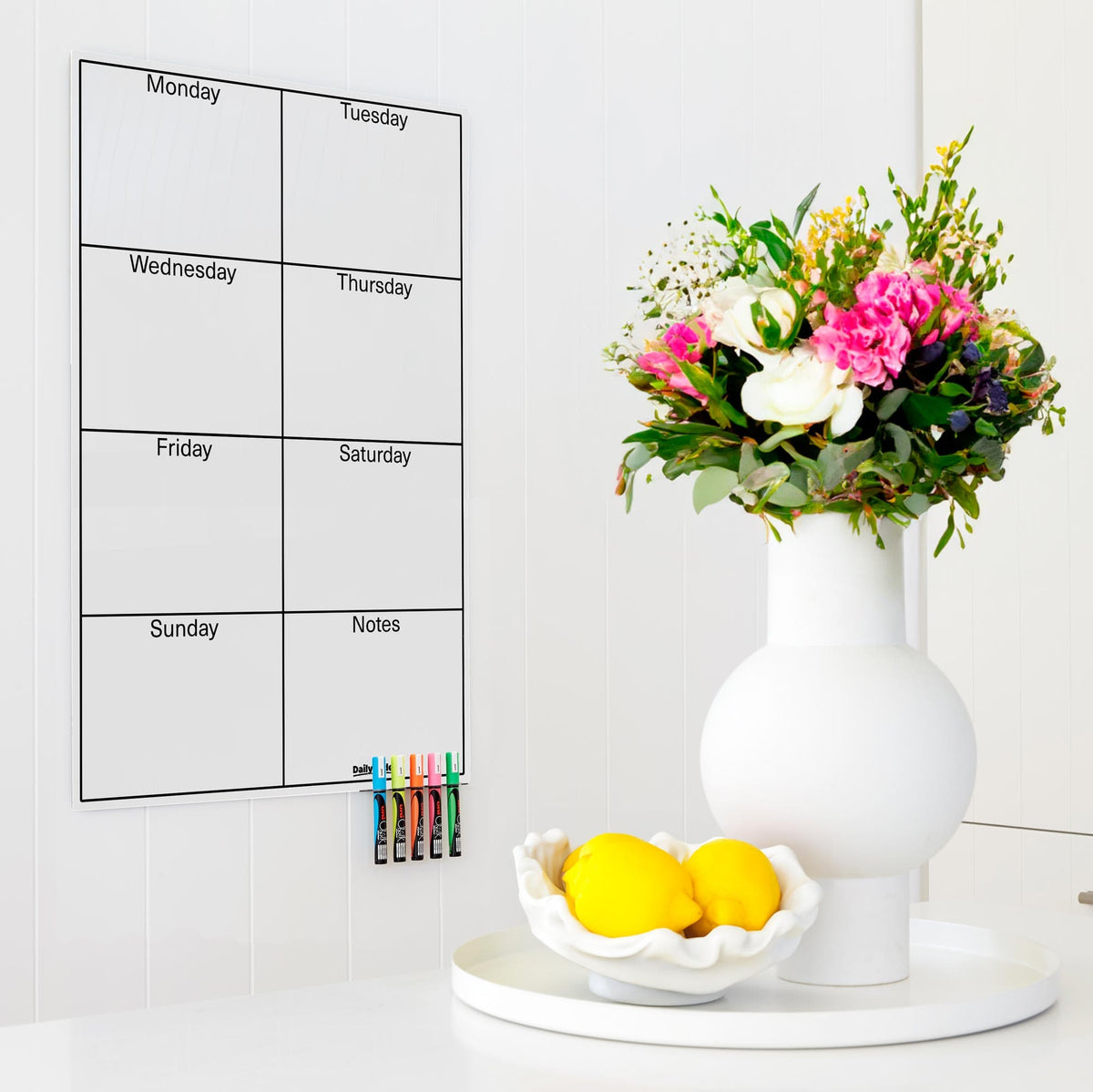 Daily Orders Weekly Wall Planner | M - 60x90cm / White