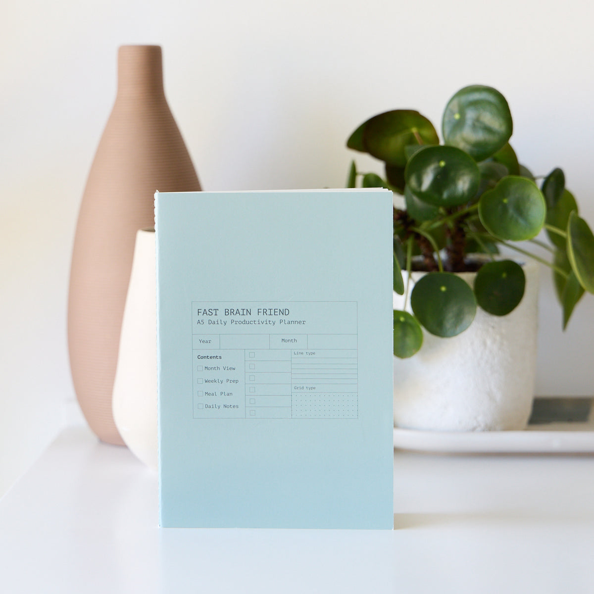 Fast Brain Daily Productivity Planner | Single Notebook | Blue Lagoon