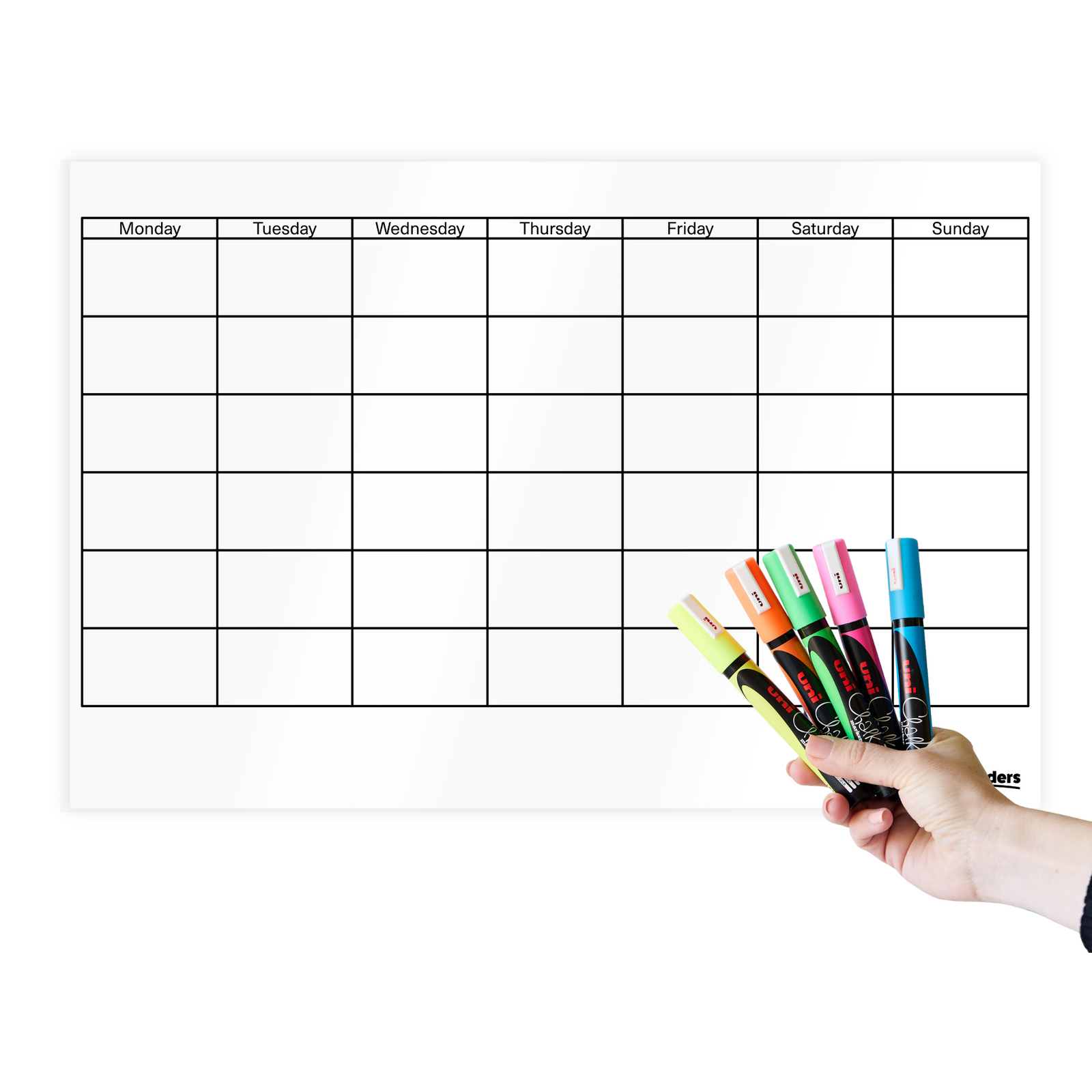 Daily Orders Black Monthly Planning Support Bundle | S - 40x60cm / White