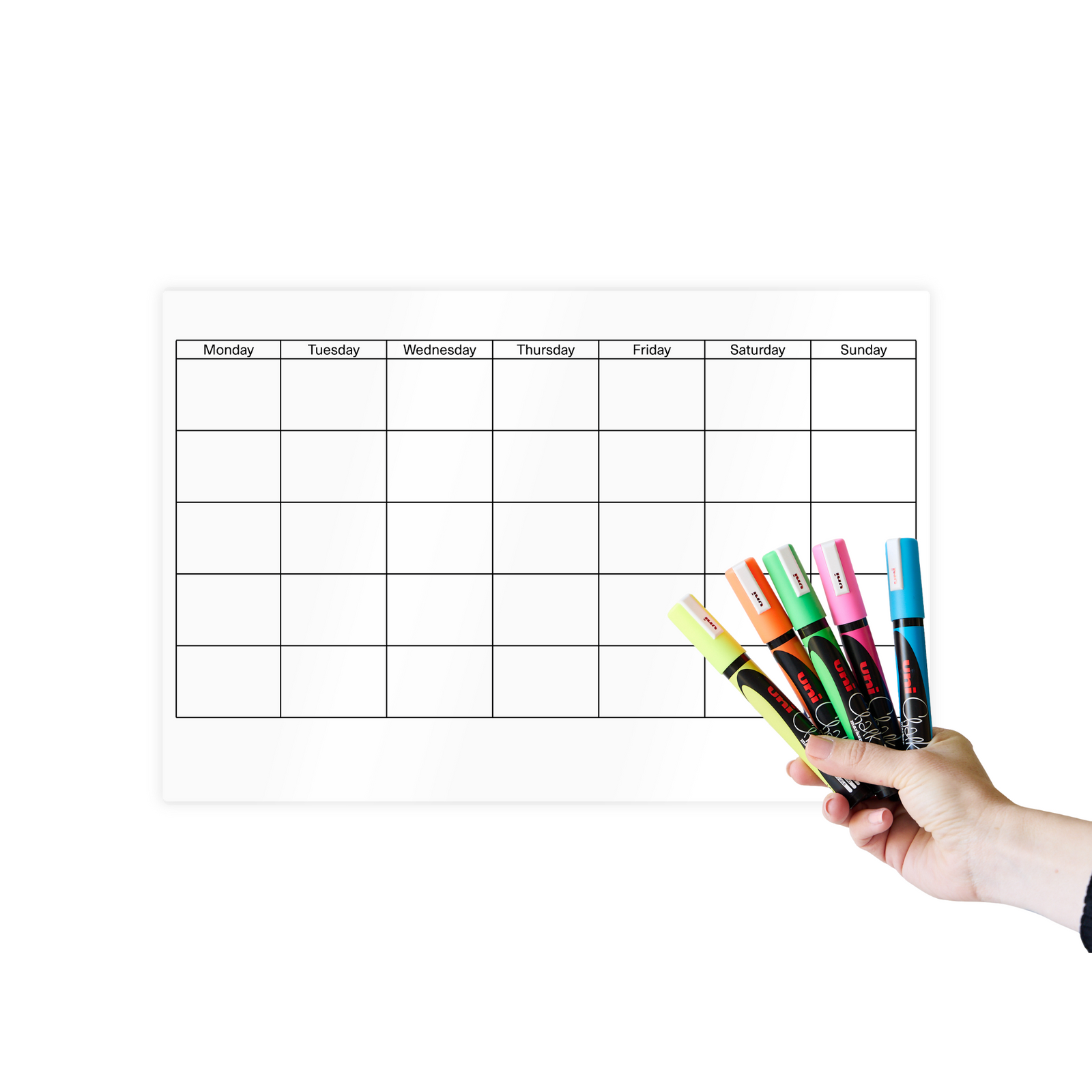 Daily Orders Black Monthly Planning Support Bundle | S - 40x60cm / White