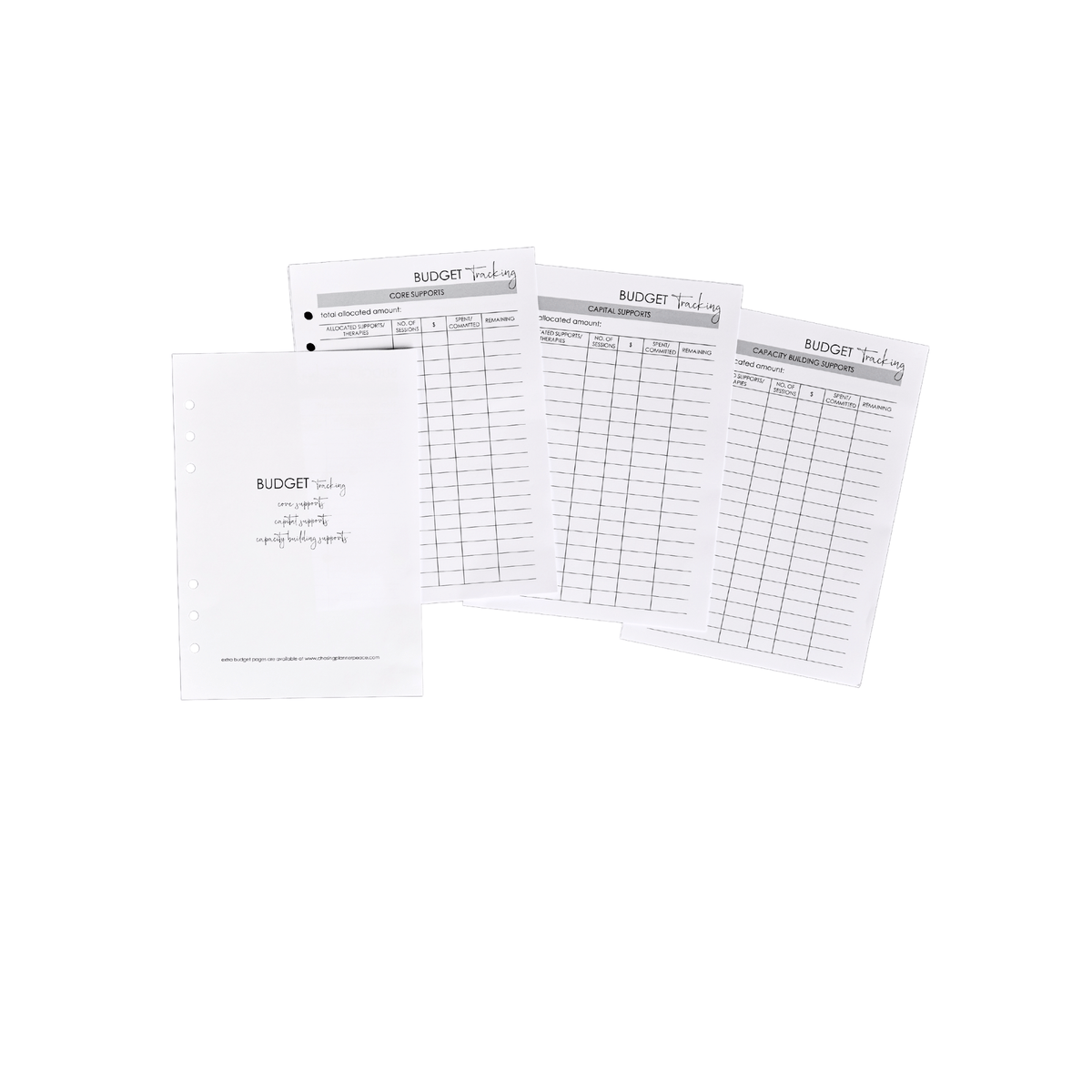 Planner Peace Diary Inserts Only A5 Diary Inserts | Undated | NDIS Participant