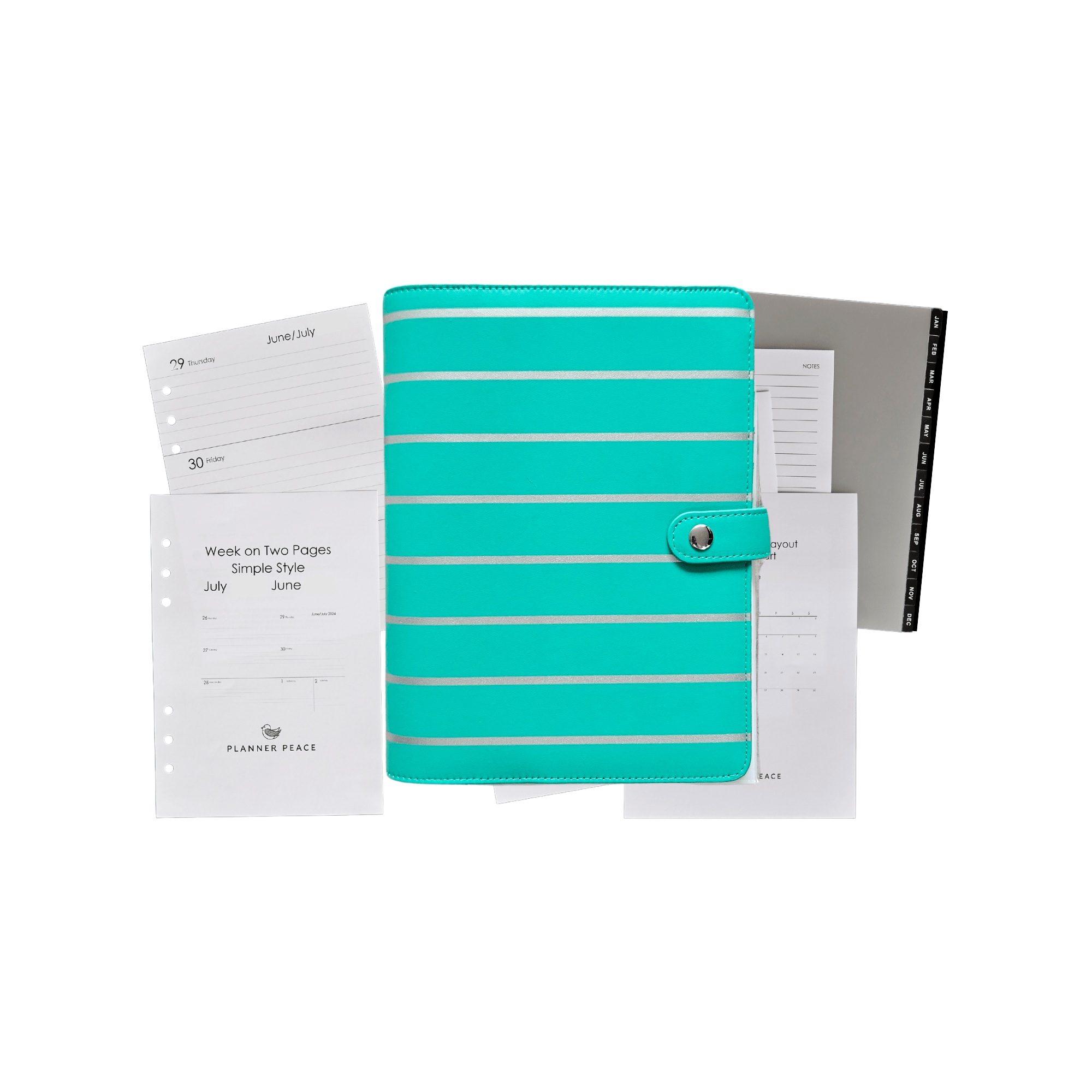 Planner Peace Diary Annual Planner A5 | Undated | Emerald